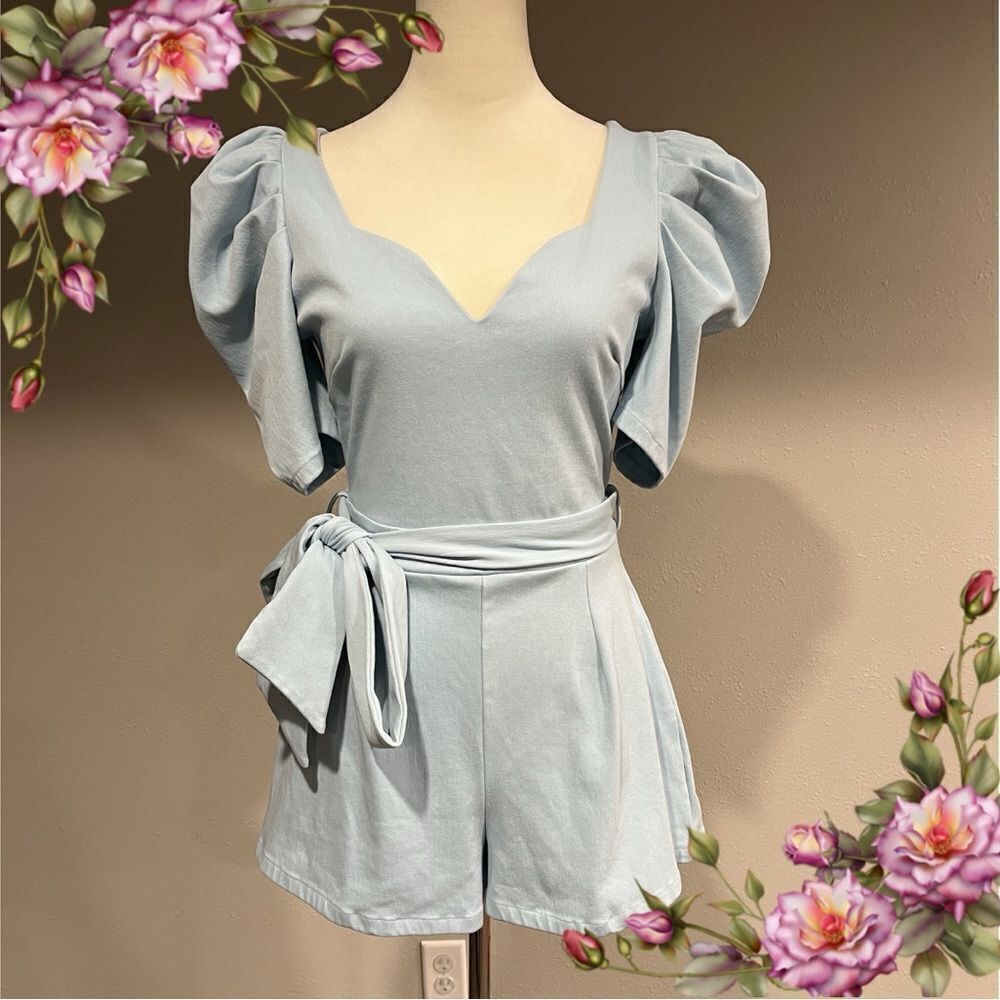 Fashion Nova Nothing Sweeter Romper Light Blue size small - Picture 2 of 15